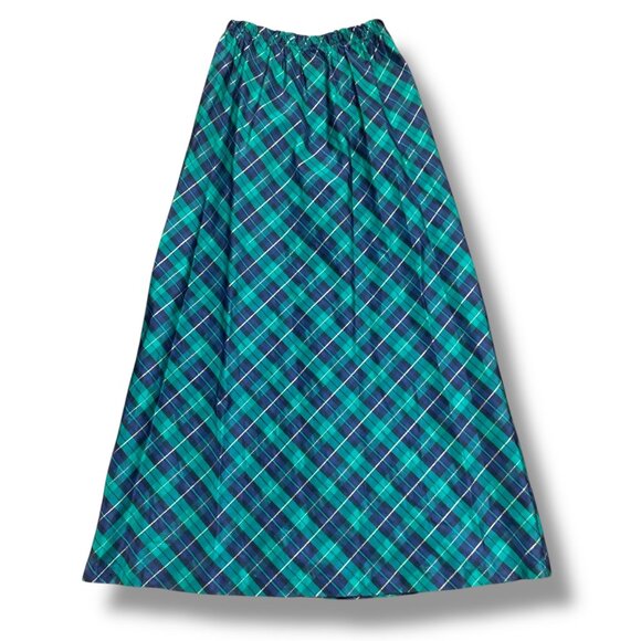 VTG Anthony Richards Women’s Skirt Tartan Blue Green Holidays Sz 10 Retro Grunge - Picture 1 of 7